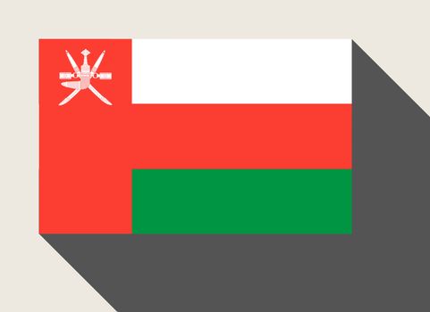 Oman flag in flat web design style.