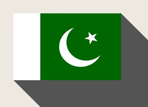Pakistan flag in flat web design style.