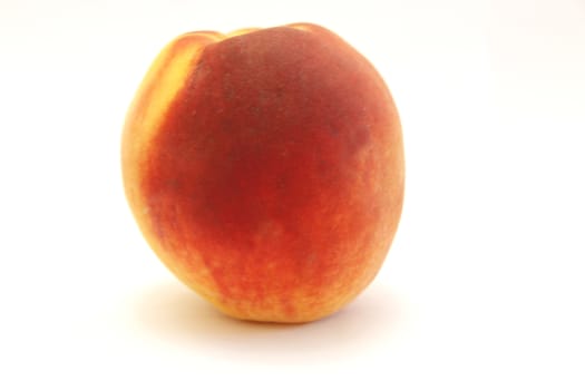 Fresh Peach Isolated On The White Background