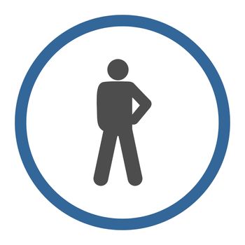 Audacity icon. This rounded flat symbol is drawn with cobalt and gray colors on a white background.