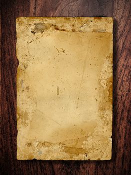 old paper on wooden board ,use for background