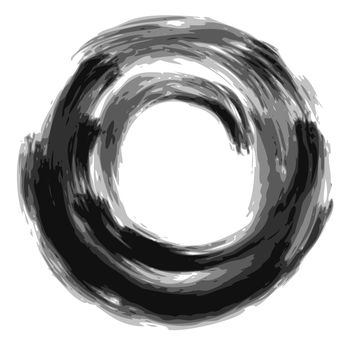abstract circle hand draw by crayon use for background