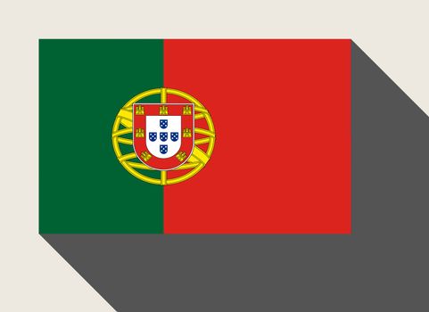 Portugal flag in flat web design style.