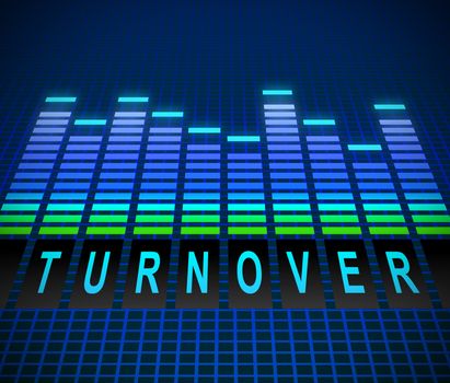 Illusration depicting graphic equalizer levels with a turnover concept.