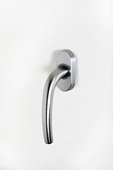 aluminum handle with lock on a white background