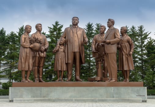 The Pyongyang film Studio. The monument to the great Director, Kim Il-sung.