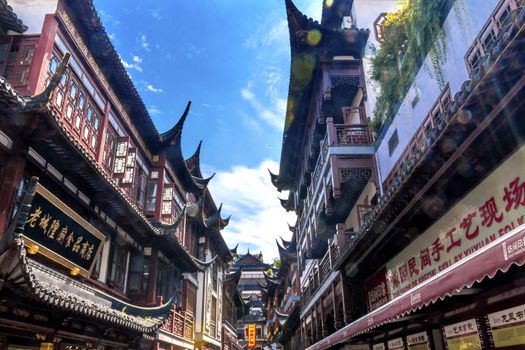 Old Shanghai Houses, Red Roofs, Yuyuan Old Town, Shanghai China