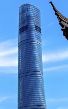 Shanghai Tower, Second Tallest Building in World, from Yuyuan Garden, Old Town, Shanghai China