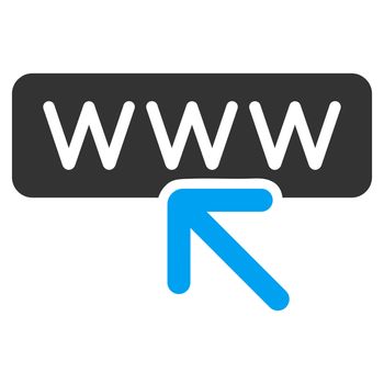 Select Website raster icon. Style is bicolor flat symbol, blue and gray colors, rounded angles, white background.