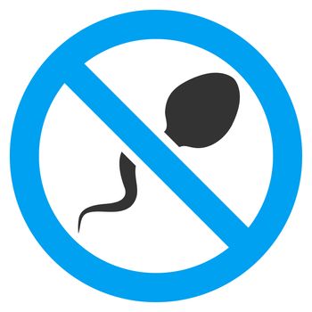 Spermicide raster icon. Style is bicolor flat symbol, blue and gray colors, rounded angles, white background.