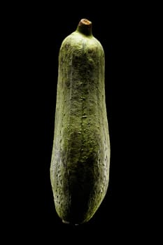 isolated flesh Loofah on pure black background