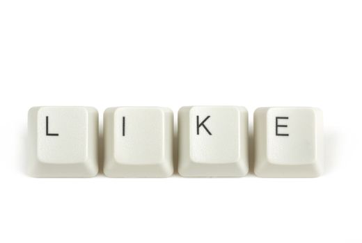 like text from scattered keyboard keys isolated on white background