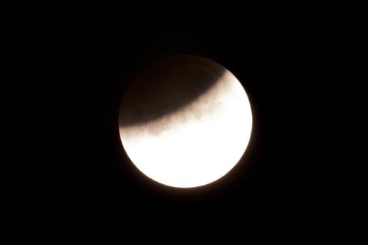 Total Lunar Eclipse on Sept. 28, 2015, observed in Kiel, Germany, through a Telescope