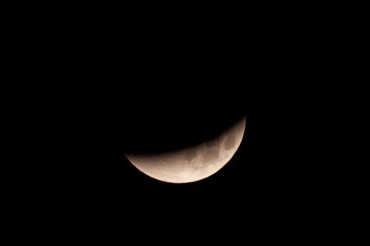 Total Lunar Eclipse on Sept. 28, 2015, observed in Kiel, Germany, through a Telescope