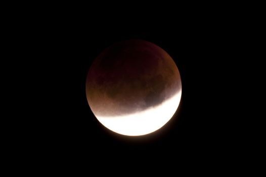 Total Lunar Eclipse on Sept. 28, 2015, observed in Kiel, Germany, through a Telescope