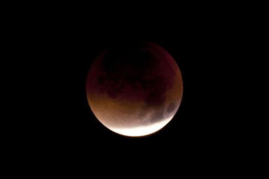 Total Lunar Eclipse on Sept. 28, 2015, observed in Kiel, Germany, through a Telescope