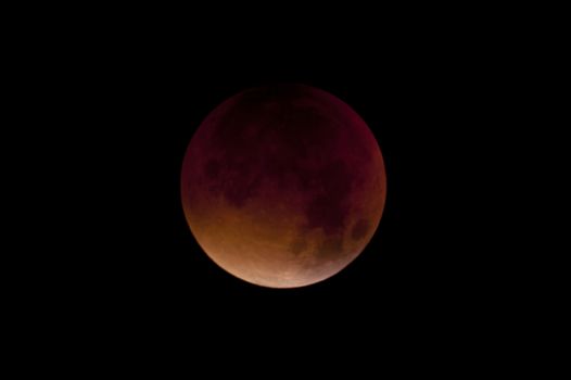 Total Lunar Eclipse on Sept. 28, 2015, observed in Kiel, Germany, through a Telescope