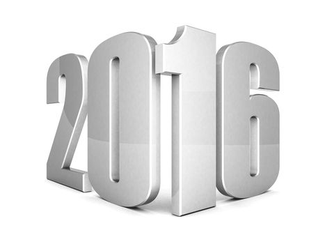 Happy new year 2016 isolated on a white background