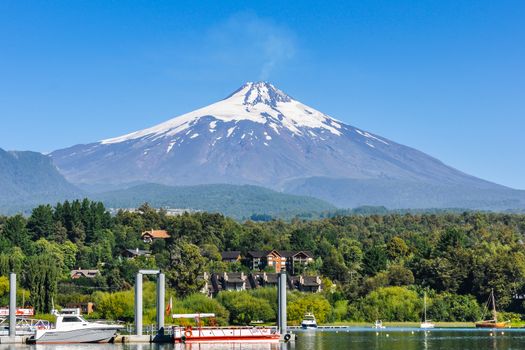 View of Villarrica Volcano, Pucon, Chile