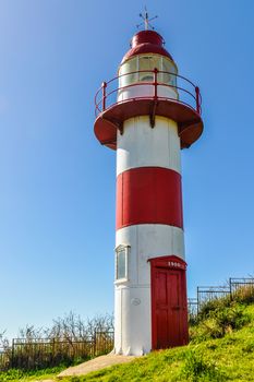 Lighthouse in the Spanish fortress in Niebla, Valdivia, Patagonia, Chile