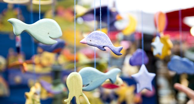 wooden decorative fishes