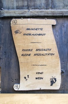 wooden sign tavern