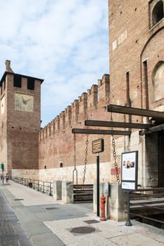 entrance of old castle verona