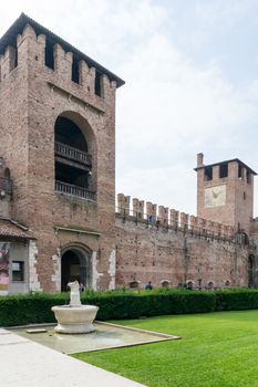 within the ancient walls of the old castle in Verona Italy