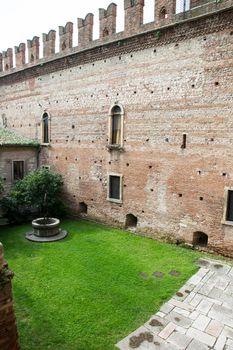 within the ancient walls of the old castle in Verona Italy