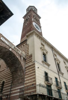 Lamberti tower view from Piazza dei Signori