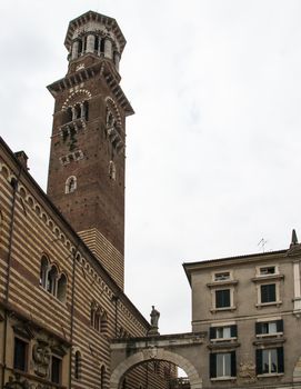 Lamberti tower view from Piazza dei Signori