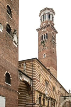 Lamberti tower view from Piazza dei Signori