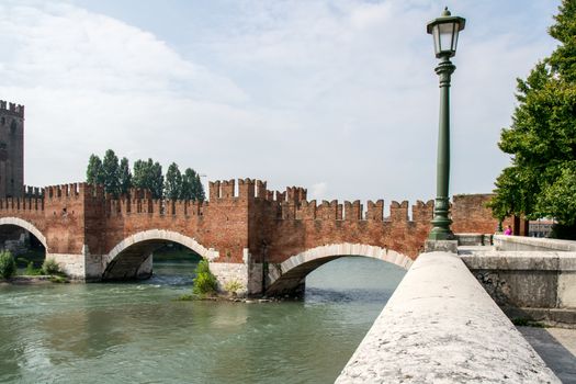 Old bridge in Verona Italy