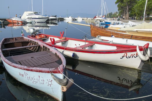 colorful fishing boats