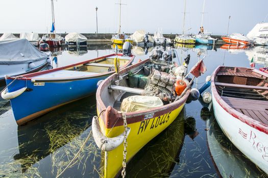 colorful fishing boats