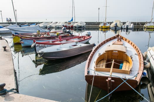 colorful fishing boats