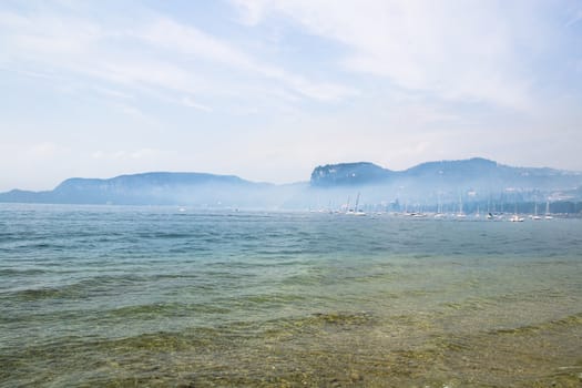 Fog on the garda lake