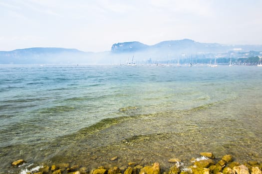 Fog on the garda lake