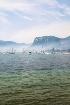 Fog on the garda lake