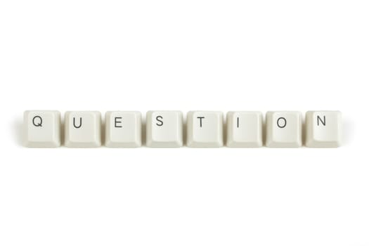 access text from scattered keyboard keys isolated on white background