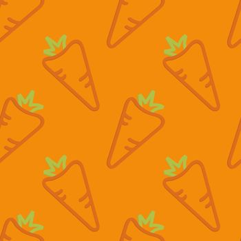 Carrots Seamless Pattern Kid's Style Hand Drawn Rantr