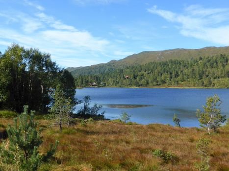 Beautiful countryside from Norway's west coast, close to the town of Molde.