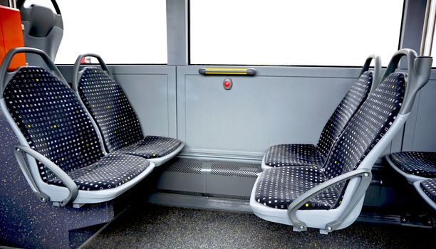 bus seats inside the bus public transportation