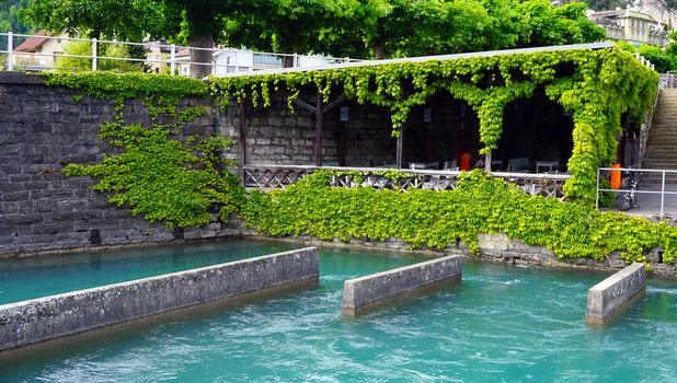 Pier of Thun Lake Interlaken, Switzerland                       