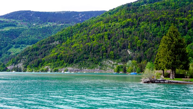 Scene of Thun Lake Interlaken, Switzerland