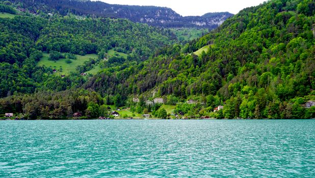 Scenery of Thun Lake Interlaken, Switzerland