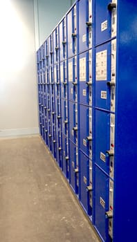 Locker in train station Switzerland vertical