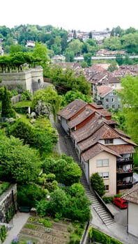 Landscape historical old town city and nature in Bern, Switzerland