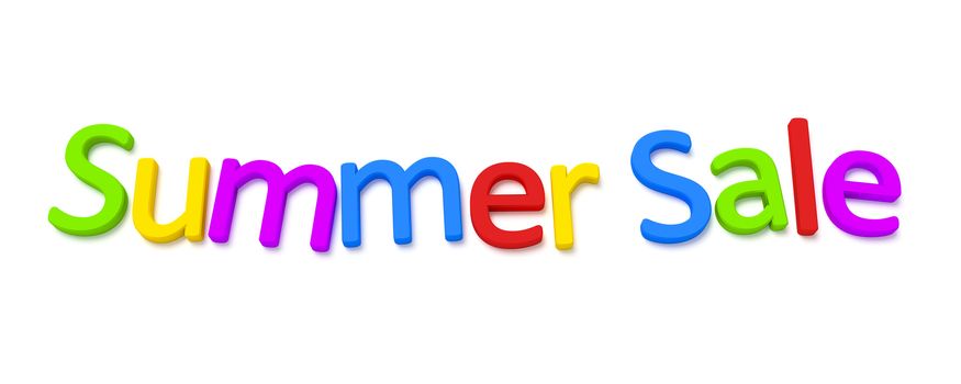 A colourful summer sale 3D image