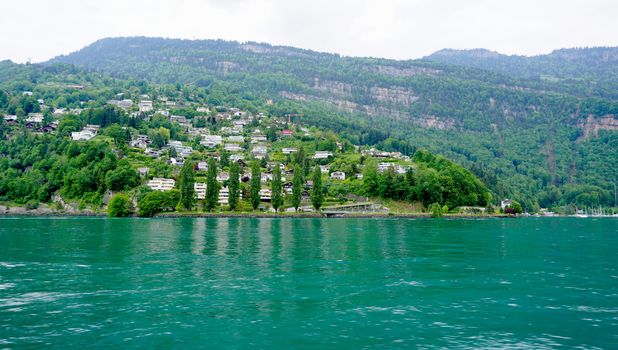 Scenery of  Lucerne lake and mountains,  Switzerland